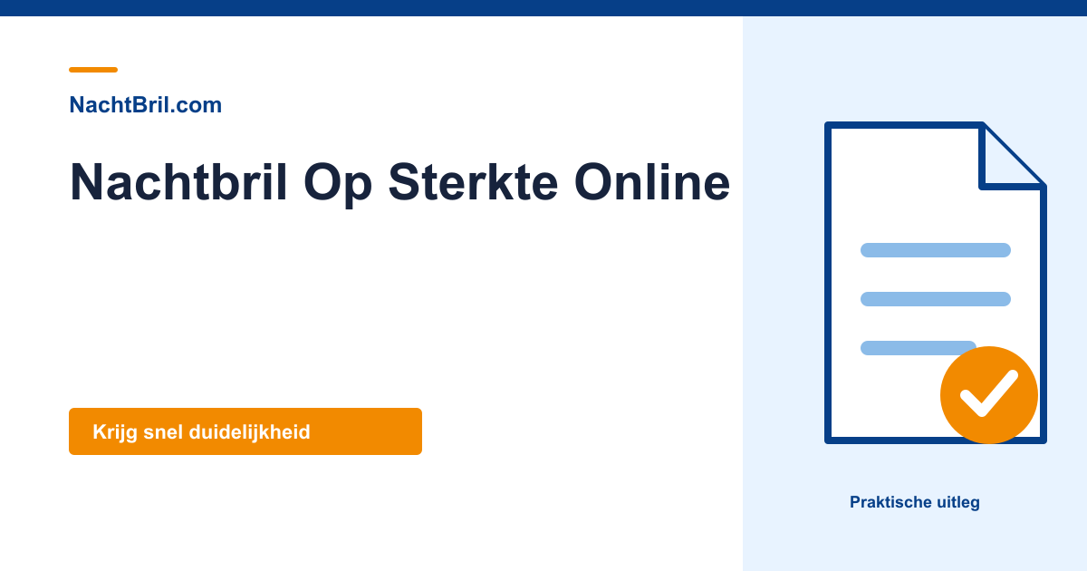 Nachtbril Op Sterkte Online