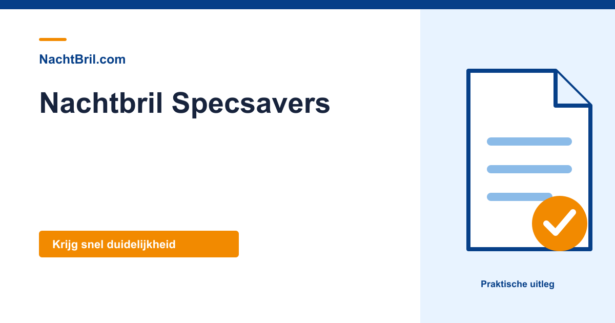 Nachtbril Specsavers